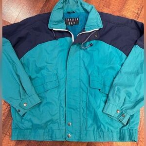 Vintage Trader Bay Men’s Wind Breaker size Large Blue 90’s